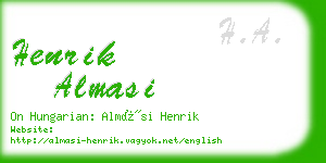 henrik almasi business card